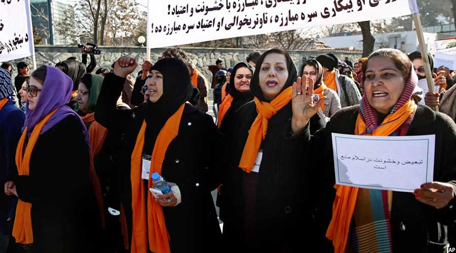 اعتراض زنان افغان در پیوند به بی‌کاری و افزایش اعتیاد 