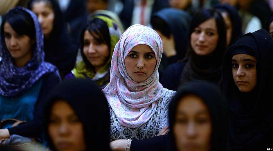 تصویر از تجمع زنان افغان