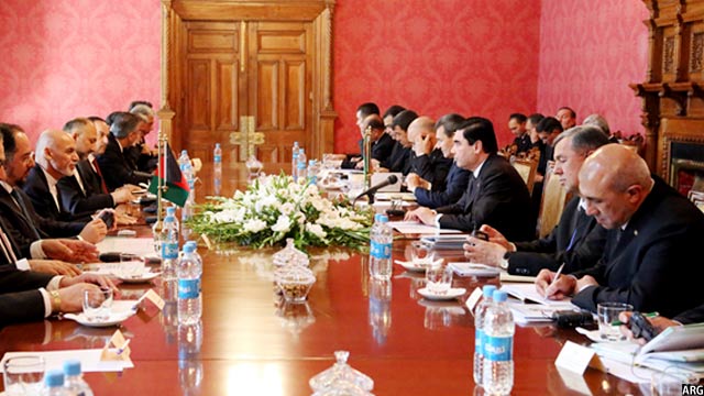 جلسه‌ای دوجانبه‌ی راه لاجورد میان افغانستان و ترکمنستان