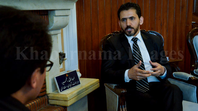 Asdullah Zamir during interview with Khabarnama
