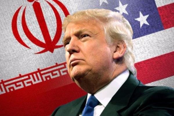 Trump and Iran Flag