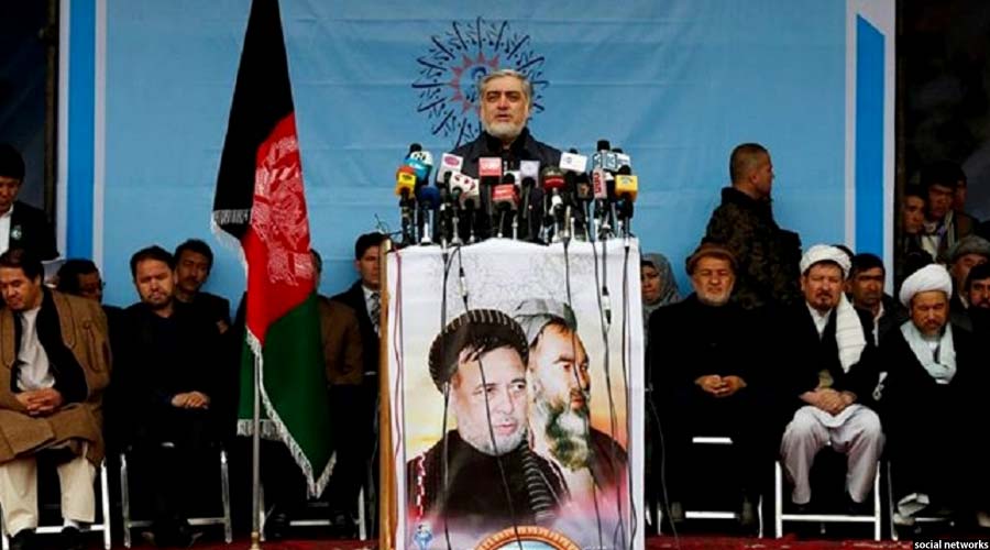 رییس اجراییه افغانستان در جریان سخن‌رانی در مراسم امروز