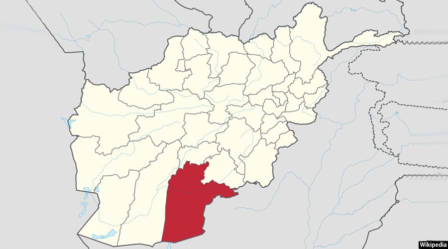 ولایت جنوبی قندهار افغانستان روی نقشه