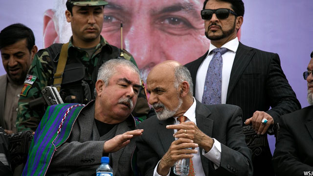 عبدالرشید دوستم معاون نخست ریاست جمهوری که رهبری حزب جنبش ملی افغانستان را نیز بر عهده دارد