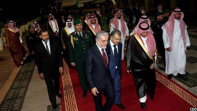 در سفر رسمی رییس اجرایی به این کشور، شاه عربستان متعهد شده است تا در زمینه‌ی صلح همکار افغانستان باشد