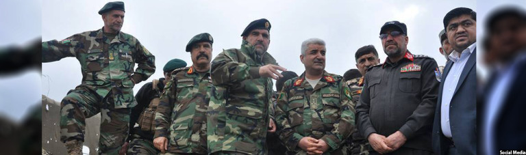 کنر و ننگرهار؛ بازدید مقامات ارتش و پولیس افغانستان پس از حملات راکتی پاکستان