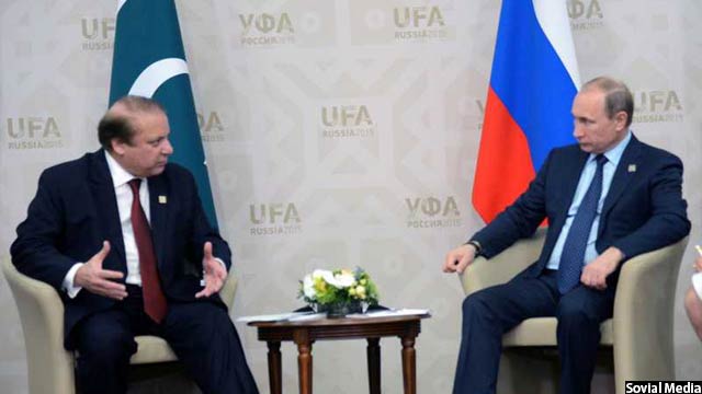دیدار نوازشریف، نخست وزیر پاکستان و پوتین در روسیه