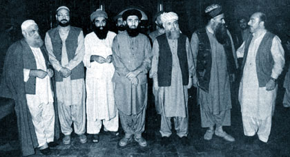 Afghan Leaders of Parties Jehadi Hekmatyar Mohseni Sayaf