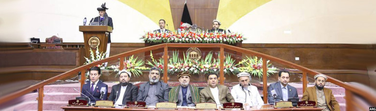 غنی در افتتاحیه هشتمین سال کاری پارلمان؛ از تاکید بر برگزاری به موقع انتخابات تا رسیدن به خودکفایی افغانستان