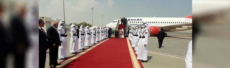 رییس جمهور غنی به دوحه قطر رسید