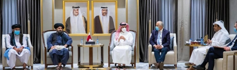 نشست سه جانبه؛ خلیلزاد، وزیر خارجه قطر و هیئت طالبان گفتگو کردند