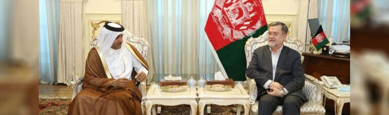 نماینده ویژه قطر در افغانستان؛ القحطانی با معاون دوم رییس جمهور‌ و وزیر امور خارجه دیدار کرد