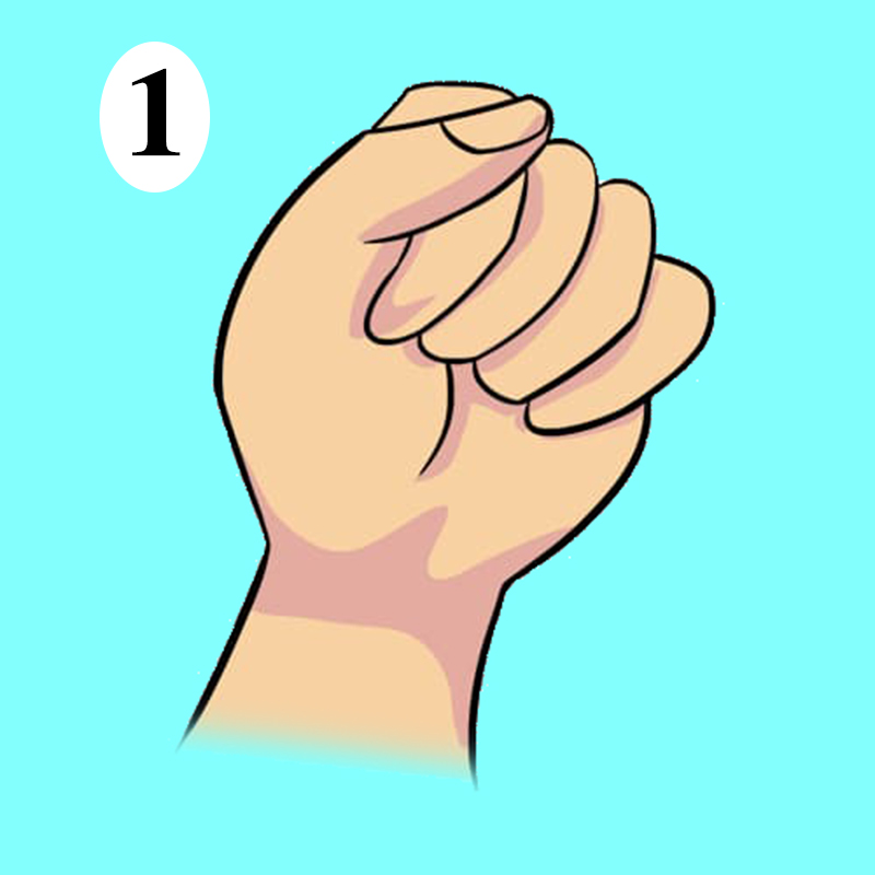 انگشت شست روی بند سوم انگشت اشاره