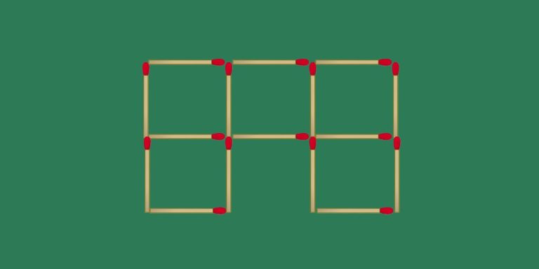 بازی فکری جدید: تنها با حرکت دادن 3 چوب 4 مربع بسازید!