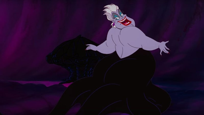  اورسولا در پری دریایی کوچک - زشت ترین شخصیت های دیزنی