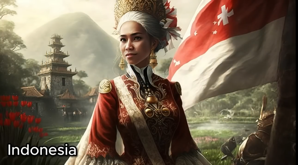 اندونزی - چهره ملکه کشورها از نظر هوش مصنوعی