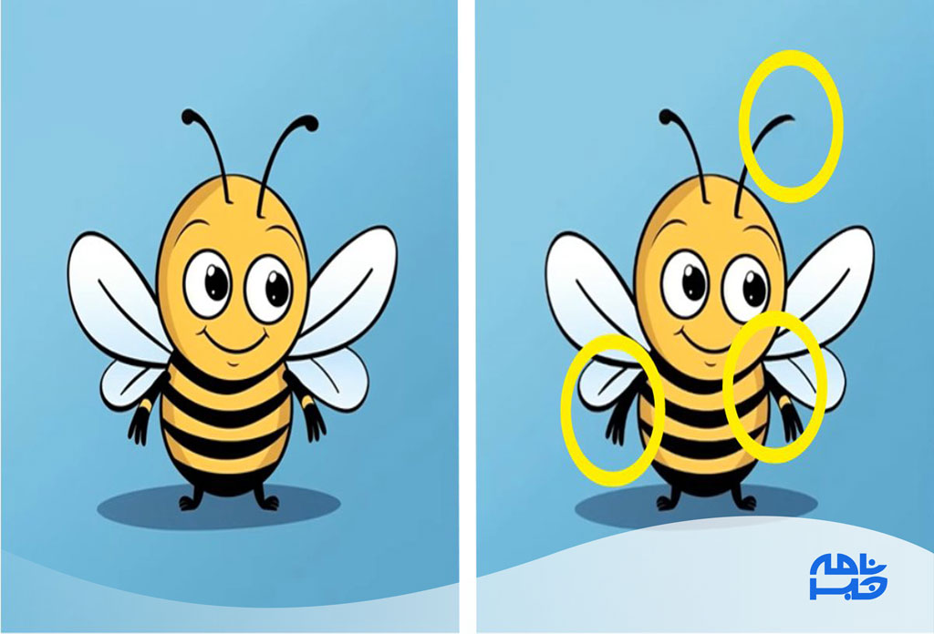 تفاوت های تصویر زنبور