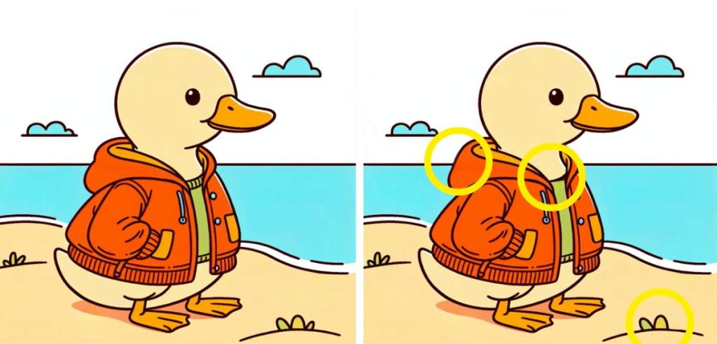 تفاوت های تصاویر اردک