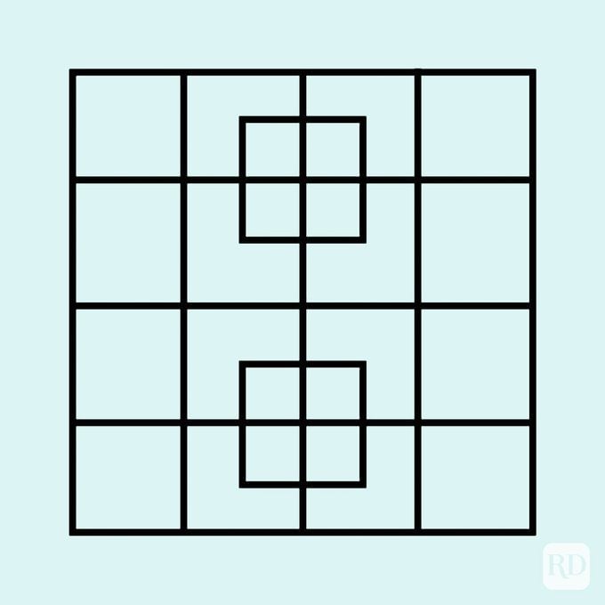 تست بینایی: در این تصویر چند مربع وجود دارد؟