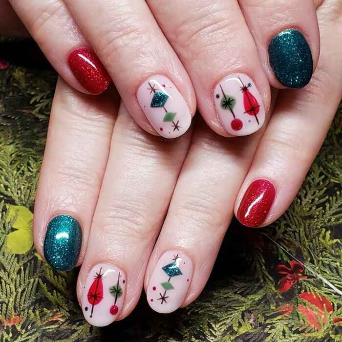 ناخن کریسمسی